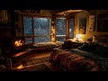 Whispers of Wind and Fire in Snowstorm 🌬️🔥 Relaxing White Noise for Focus &amp; Meditation