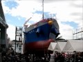 大越汽船　11明純　進水式 の動画、YouTube動画。