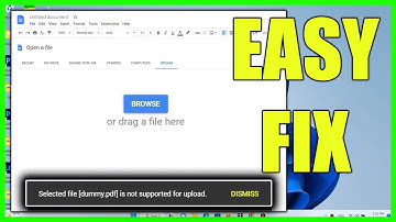 Fix Selected File is not Supported for Upload Google Docs