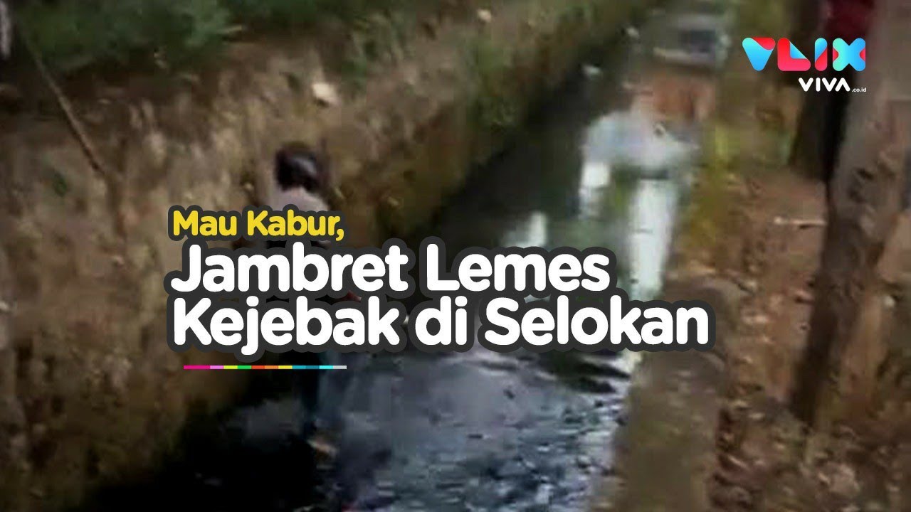 Jambret Apes! Ditinggal Kabur Teman, eh Kejebur Selokan