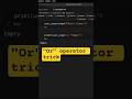 This Python Trick Caught Many Beginners | or Operator Explained | @DevWaymahab