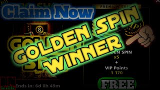 Golden Spin 🤑 Winner in 8 ball pool by HN inside