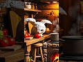VLOG 📸 ✨ Owl chef in action—cooking with a splash of delight! #SnowyOwl #CookingMagic #CozyVibes