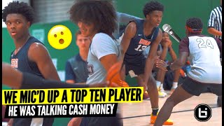 We MIC'D UP Top Ten Ranked Player! Harrison Ingram Was Letting The Defenders Know!