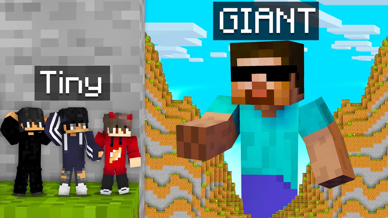 TINY vs GIANT Hide and Seek in Minecraft Ft ProBoiz95