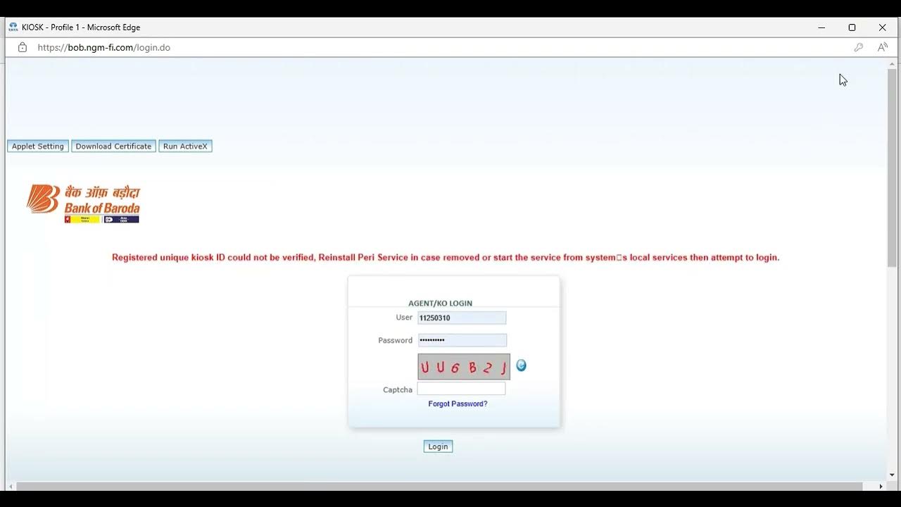 BOB Bank of Baroda BC Peri Service login problem solution 2023 bob bc peri ka issue kaise thik