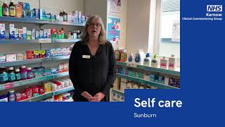 Self care - sunburn