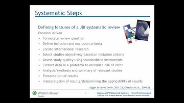 The Defining Features of a JBI systematic review