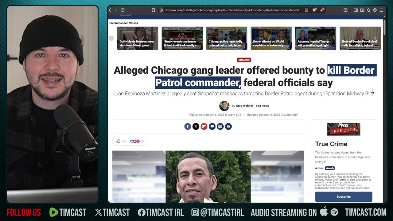 Chicago Gang Leader Puts BOUNTY On DHS Commander Says Report, CIVIL WAR! | Tim Pool