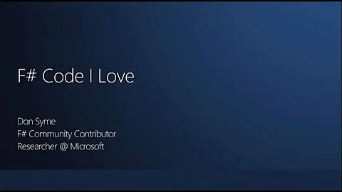 F# Code I Love - Don Syme