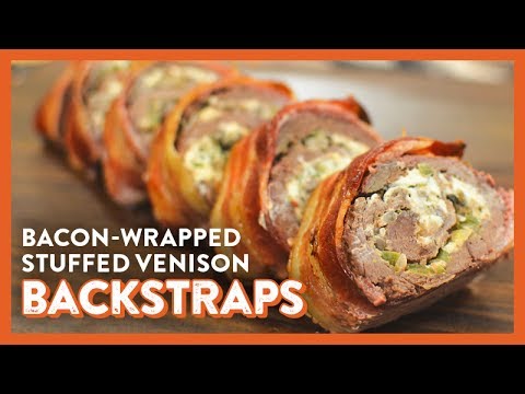 Bacon Wrapped Stuffed Venison Backstrap | Legendary Recipe