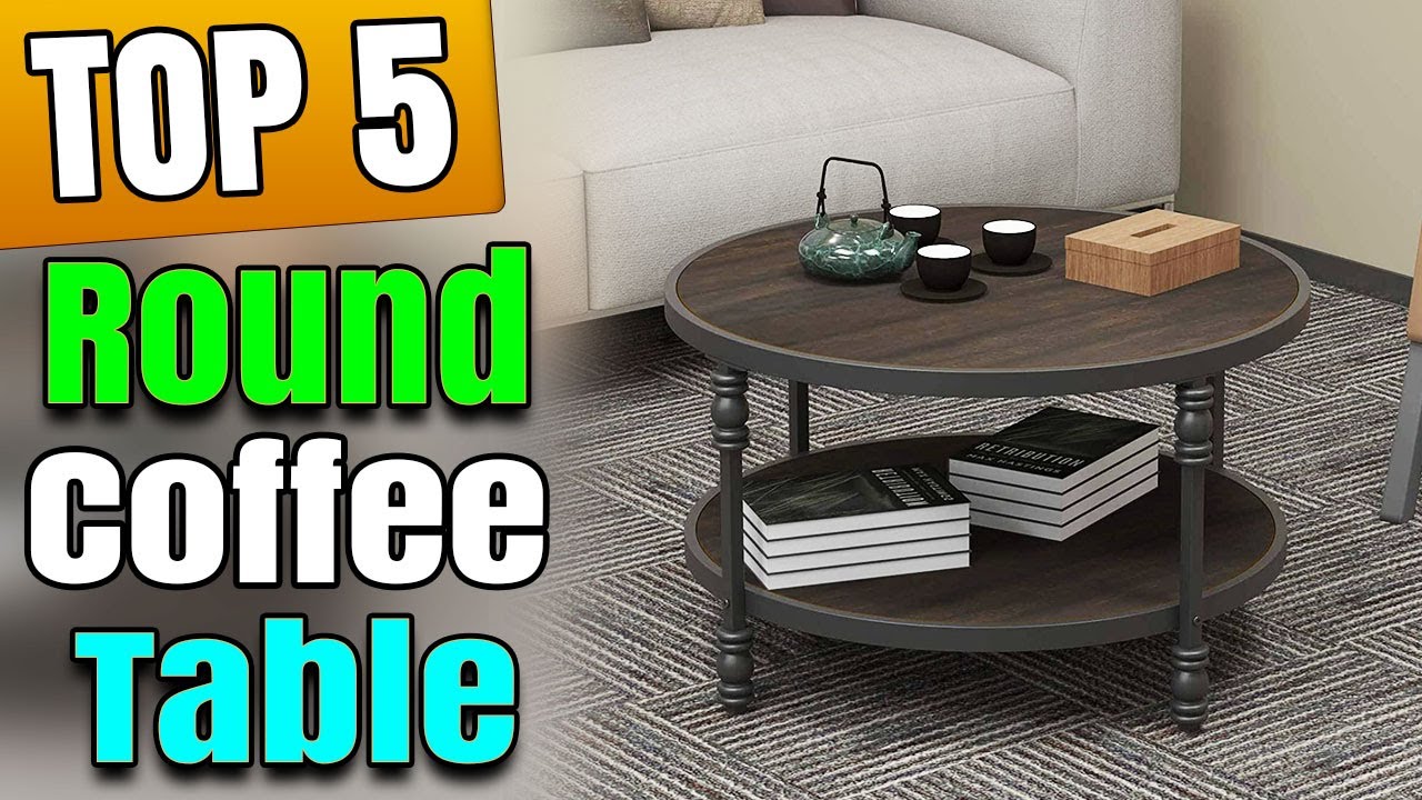 Best Espresso Round Coffee Table With Storage