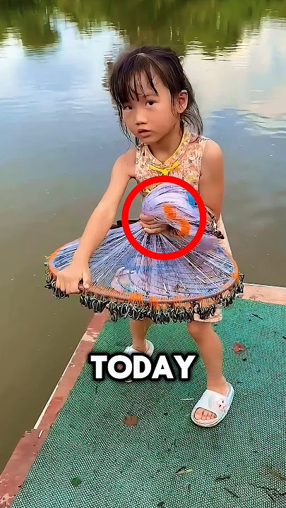 Little Girl Trying To Catch Fish For Her Family 🥺❤️