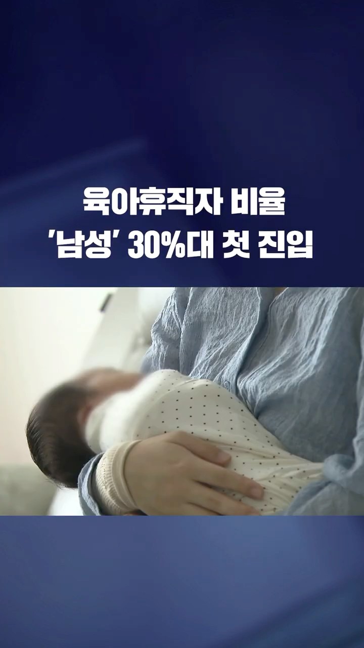 육아휴직자 10명 중 3명은 남성…첫 30%대 진입 #shorts / KBS