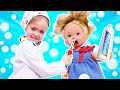 Куклы Барби и игры в доктора. Видео для детей Мегаклиника — лечим игрушки!