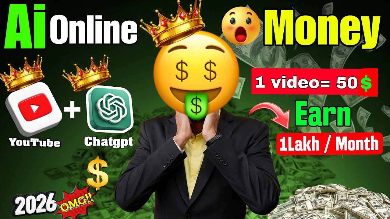 🤑 AI Se Paise Kaise Kamaye 2026 | ChatGPT & AI Online Earning Full ...
