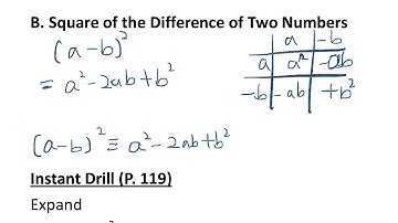Ch 3.3 The Perfect Square Identities