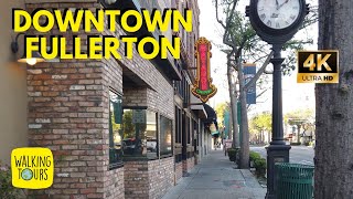 Downtown Fullerton &amp; Fullerton Train Station | 4K Walking Tour