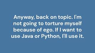 Programming Language Wars Are Stupid Plus Why Java Swing For My Farming Sim