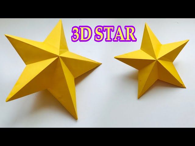 How to Make 3D Star for your Christmas Decoration | Paper Craft class=