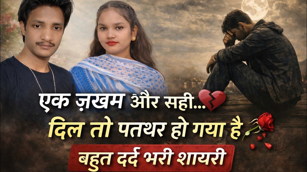 दिल पत्थर हो गया है 💔🥀 | दर्द भरी सच्ची मोहब्बत की शायरी | Sad Emotional Shayari #viralvideo 