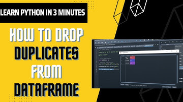 1.HOW TO DROP DUPLICATES AND KEEP LAST RECORD IN PANDAS DATAFRAME || PYTHON || QUICK TUTORIAL
