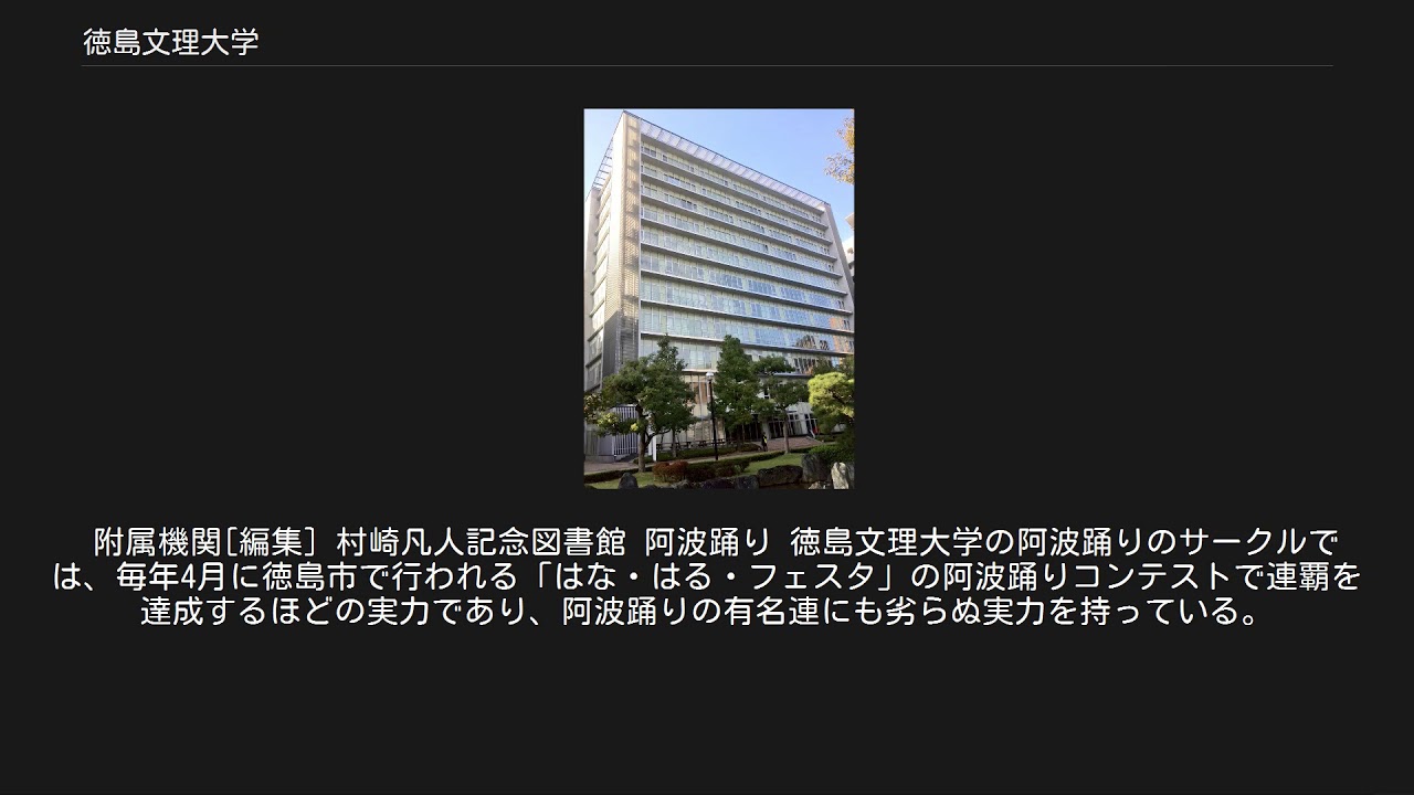 徳島文理大学 Youtube