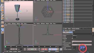 [tuto c4D]crée un verre avec la spline n cotés et peau nurbs