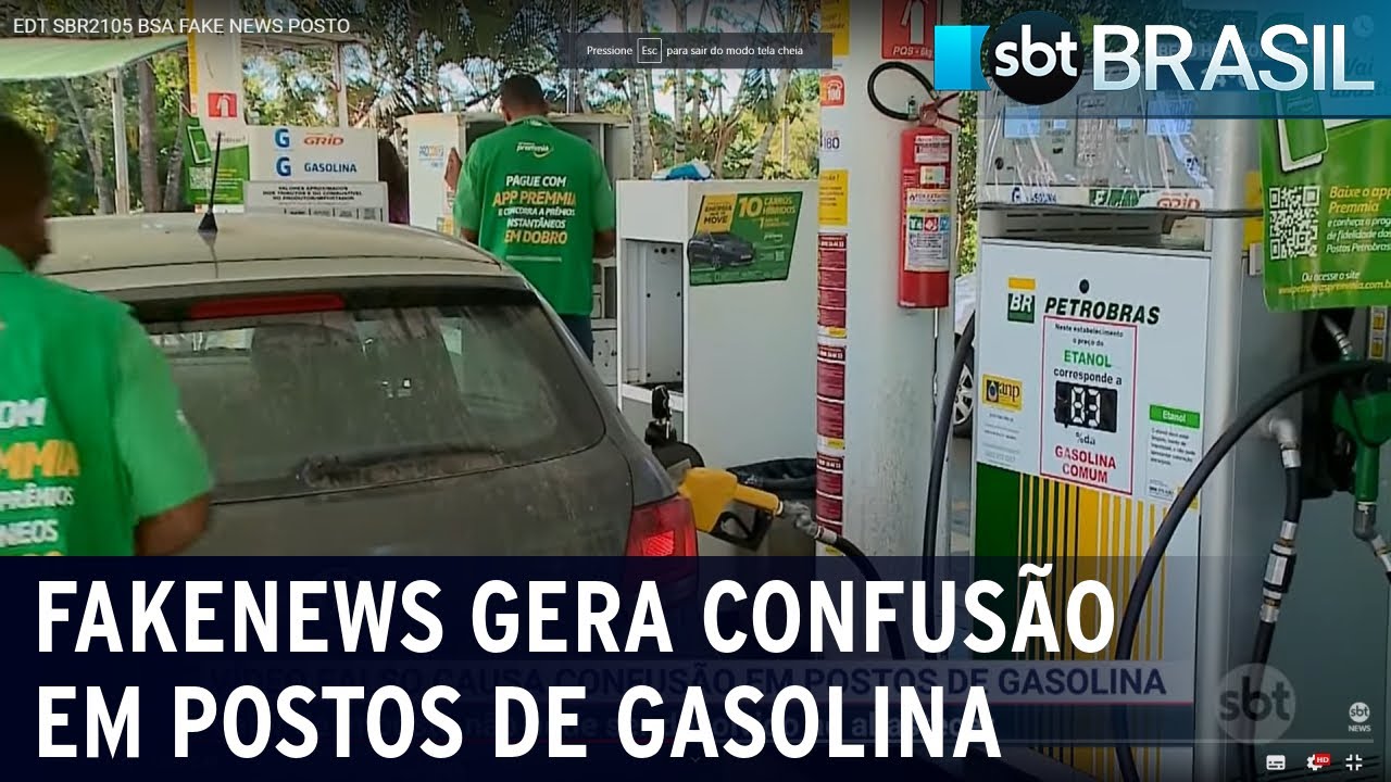 Fake news sobre corte de impostos causa confusão em postos de combustíveis | SBT Brasil (21/05/22)