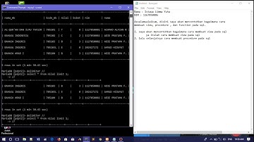 Tutorial membuat view, procedure, dan function di sql