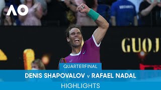 Denis Shapovalov v Rafael Nadal Highlights (QF) | Australian Open 2022