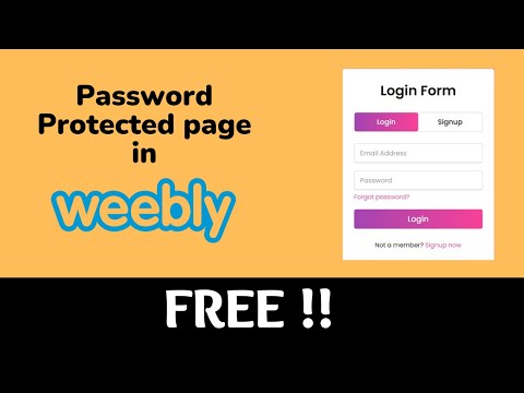 Create Password Protected site in Weebly FREE | Samyak