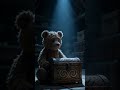 A teddy bear guarding a mysterious box. #shorts