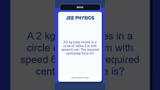 JEE Physics Exam Practice Question 0040 | Circular Motion