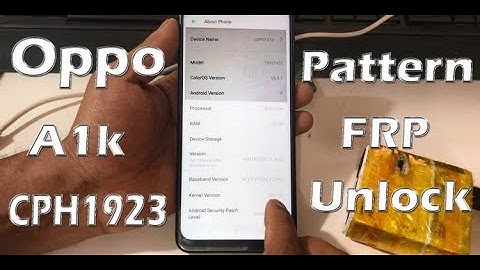 Oppo A1k (CPH1923) FRP Bypass | Pin, Pattern, Password Unlock | Just 1 Click 2024 (UFIXER SOLUTION)