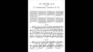 セヴシック (セブシック、シェフチーク）「チャイコフスキー作曲ヴァイオリン協奏曲ニ長調作品35の分析的練習 」（楽譜の先頭30ページのみ）（無音）