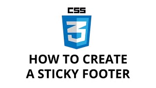 How to create a sticky footer