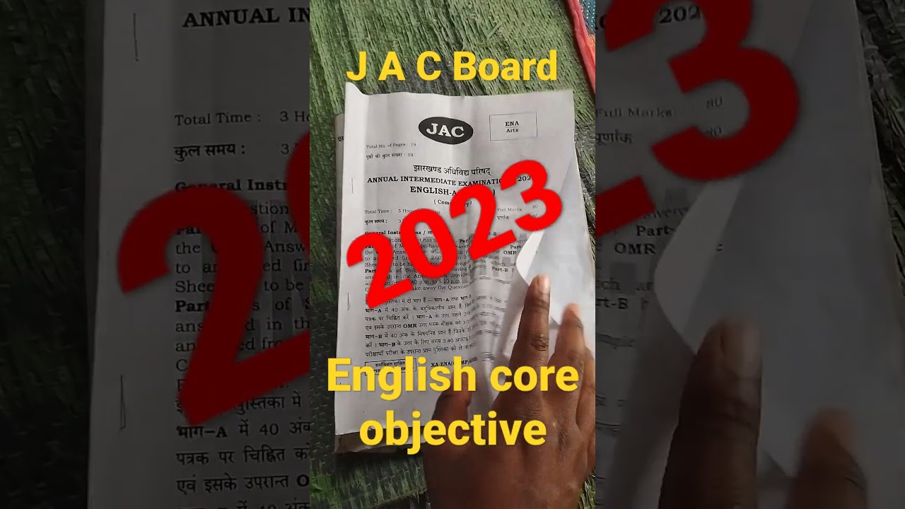 # jac board English core objective question paper # jac board viral video in m k classes dhirol