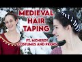 HAIR TAPING With DUTCH BRAIDS Tutorial || Super Secure Medieval Hairstyle