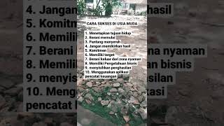 cara sukses di usia muda #shortsvideo #shorts #success