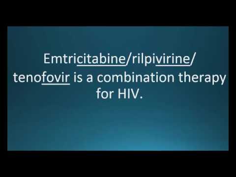 How to pronounce emtricitabine / rilpivirine / tenofovir (Complera) Memorizing Pharmacology