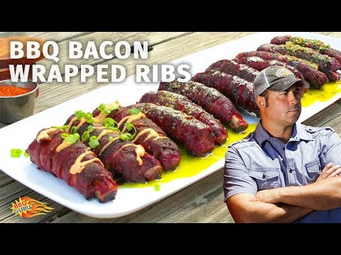 BBQ Bacon Wrapped Ribs