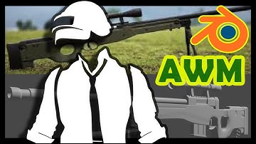 AWM|Bolt Action Sniper Rifle|PUBG-BLENDER Timelapse