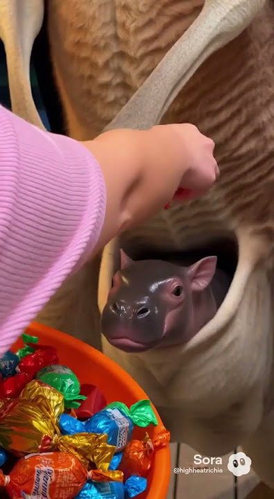 Trick or treat kangaroo with moodang Sora 2 Ai