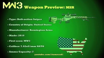 MW3 Guns - MSR -CONFIRMED BOLT-ACTION- (MW3 Weapons previews Part 40)