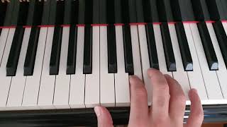 E minor broken chord piano 4 notes hands separate AMEB Grade 2