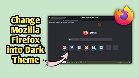 How to Change Mozilla Firefox into Dark Theme