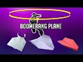 3 Easy Boomerang Plane - how to make a boomerang paper airplane Very Unique Tutorial