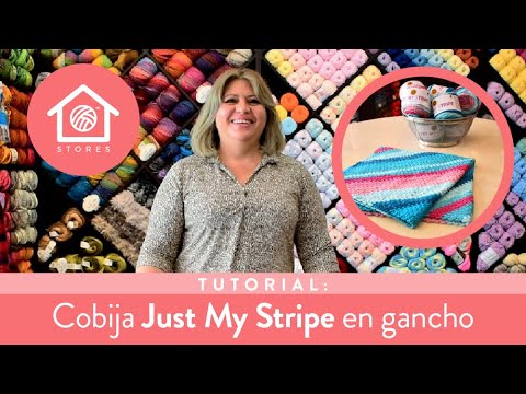 #CrochetEnCasa Cobija Just My Stripe en gancho - NIVEL PRINCIPIANTE ...