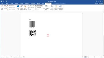 How to create Barcode in Word 2016